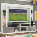 Ver imagem 1 de Rack Estante com Painel TV 65" e 2 portas Catar Multimóveis BR3395 Branco/Lacca Fumê