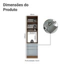 Ver imagem 2 de Torre Quente 60 Cm 1 Porta 3 Gavetas Rustic/cinza Lux Madesa