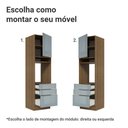 Ver imagem 4 de Torre Quente 60 Cm 1 Porta 3 Gavetas Rustic/cinza Lux Madesa