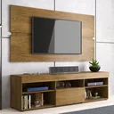 Ver imagem 1 de Rack com Painel Para TV até 55 Polegadas e 1 Porta 5 Nichos Espresso Móveis