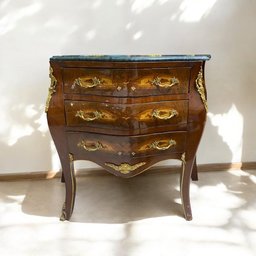 Cômoda Clássica com Marchetaria e 3 Gavetas 75x80x43cm - 2