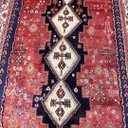 Ver imagem 6 de Tapete Persa Iraniano Sirjan Feito À Mão Terracota e Azul 320x202cm