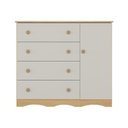 Ver imagem 7 de Cômoda Infantil 95cm 1 Porta e 4 Gavetas Realeza Multimóveis Mp4454 Madeirado/off White