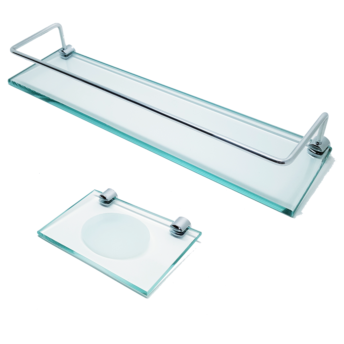 Kit 2 Pçs Para Banheiro Em Vidro Incolor - 1