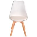 Ver imagem 2 de Kit com 6 Cadeiras Leda Brancas Estofadas ? Elegância e Conforto para Cozinha e Sala de Jantar