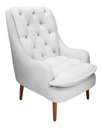 Ver imagem 1 de Poltrona Decorativa Lille Corino Branco - Dominic Decor
