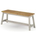 Ver imagem 1 de Banco de Madeira Maciça com Travessa Cinza Lavado