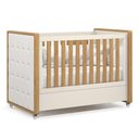 Ver imagem 3 de Berço Americano Capitonê New Boucle e Cômoda Infantil Tutto New Freijó Off White e Colchão -
