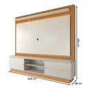 Ver imagem 4 de Estante para Tv até 75 Polegadas Cine 2 Portas com Led Nature/off White - Panorama Móveis