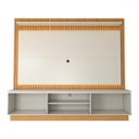 Ver imagem 5 de Estante para Tv até 75 Polegadas Cine 2 Portas com Led Nature/off White - Panorama Móveis