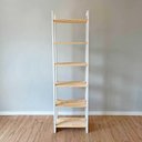 Ver imagem 1 de Estante Linea Slim 6 Prateleiras Madeira Pinus 53cm Natural e Branco Artfactory Design
