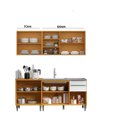 Ver imagem 2 de Kit Cozinha Modulada Luana 190cm com Balcão 120cm P/ Pia sem Cuba - Cinamomo/branco Aramóveis