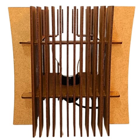 Abajur COLIBRI de Mesa -:MDF CRU/20x20cm