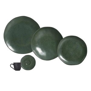 Aparelho de Jantar Stoneware Orgânico Arauco Greenery 30 Peças Porto Brasil
