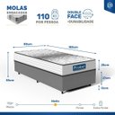 Ver imagem 4 de Cama Box com Colchão de Molas Ensacadas Double Face Essence Probel Solteiro 88cm