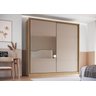 Guarda Roupa Coliseu 100%mdf 2 Portas Correr 4 Gavetas Internas com Espelho - Castro Moveis - 1
