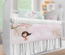 Ver imagem 2 de Kit Berço Enxoval de Bebê Rosa Menina Jardim