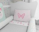 Ver imagem 3 de Kit Berço Enxoval de Bebê Rosa Menina Jardim