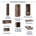 Ver imagem 7 de Guarda-Roupa Planejado de Canto Obliquo 11 Peças com 12 Portas Orion CabeCasa MadeiraOriginals Marrom/Mocha/Linho
