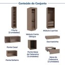 Ver imagem 7 de Guarda-roupa Modulado de Canto Obliquo 11 Peças com 12 Portas Orion CabeCasa MadeiraOriginals