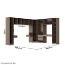 Ver imagem 5 de Guarda-Roupa Planejado de Canto Obliquo 11 Peças com 12 Portas Orion CabeCasa MadeiraOriginals Marrom/Mocha/Linho