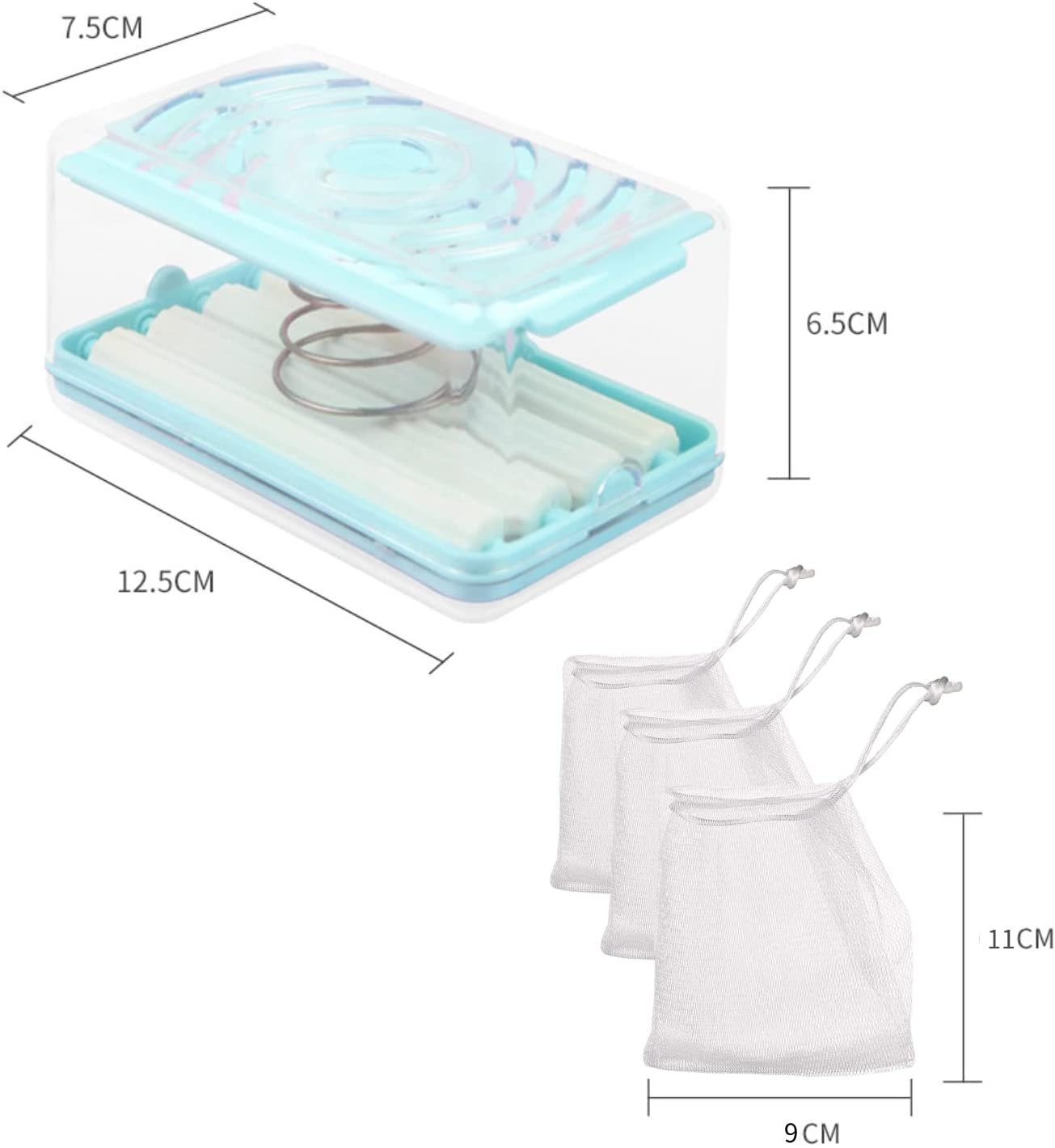 Escova Dispenser Saboneteira Sabao Multifunçao Lava Esfrega 2X1 Conserva Sabonete Guarda Espuma - 3