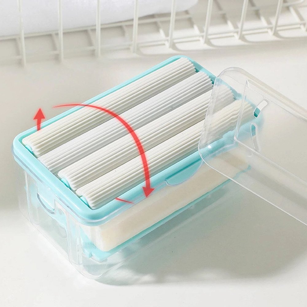Escova Dispenser Saboneteira Sabao Multifunçao Lava Esfrega 2X1 Conserva Sabonete Guarda Espuma - 8