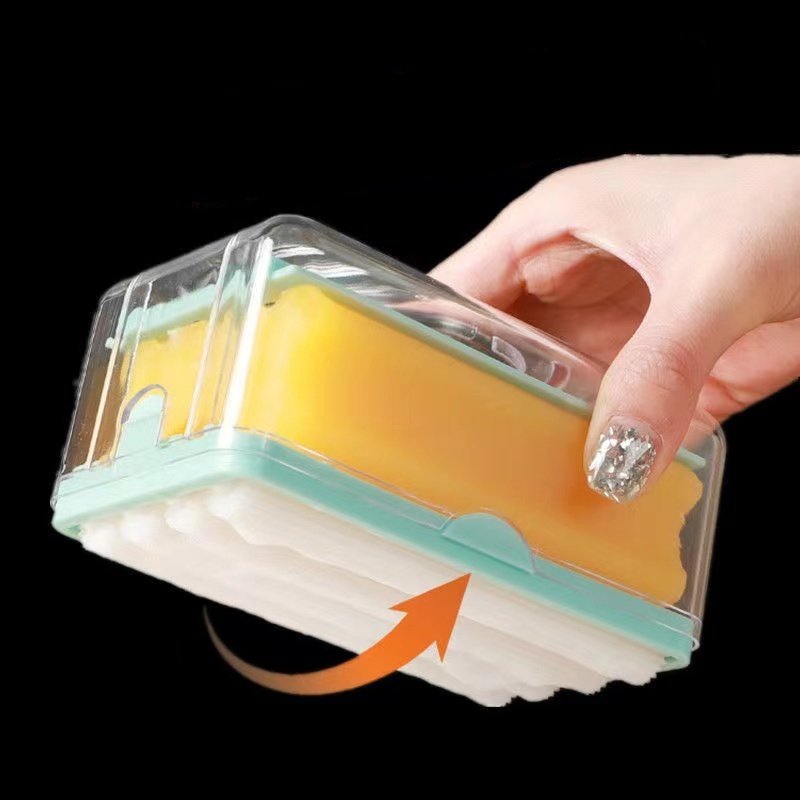 Escova Dispenser Saboneteira Sabao Multifunçao Lava Esfrega 2X1 Conserva Sabonete Guarda Espuma - 13