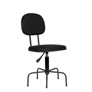 Cadeira para costureira com estrela com lado reto preto