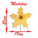 Ver imagem 3 de Kit 4 Flores Amarelas Artificial Decoração Natal Brilho 21cm