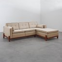 Ver imagem 5 de Sofá 3 Lugares com Chaise Lado Esquerdo 212cm em Linho Tiê CabeCasa MadeiraOriginals