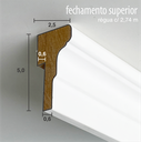 Ver imagem 2 de Acabamento Superior Clássico Branco 274cm para Lambri/Shiplap