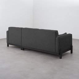 Sofá 3 Lugares com Chaise Lado Esquerdo 212cm em Linho Tiê CabeCasa MadeiraMadeira - 8