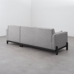 Sofá 3 Lugares com Chaise Lado Direito 212cm em Linho Tiê CabeCasa MadeiraMadeira - 8