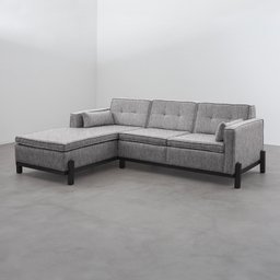 Sofá 3 Lugares com Chaise Lado Direito 212cm em Linho Tiê CabeCasa MadeiraMadeira - 5