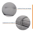 Ver imagem 3 de Sofá 3 Lugares com Chaise Lado Direito 212cm em Linho Tiê CabeCasa MadeiraOriginals