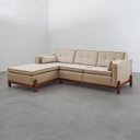 Ver imagem 5 de Sofá 3 Lugares com Chaise Lado Direito 212cm em Linho Tiê CabeCasa MadeiraOriginals