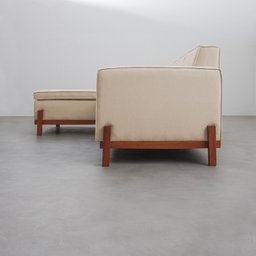 Sofá 3 Lugares com Chaise Lado Direito 212cm em Linho Tiê CabeCasa MadeiraMadeira - 7