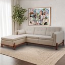 Ver imagem 1 de Sofá 3 Lugares com Chaise Lado Direito 212cm em Linho Tiê CabeCasa MadeiraOriginals