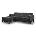 Ver imagem 2 de Sofá 3 Lugares com Chaise Lado Direito 212cm em Linho Tiê CabeCasa MadeiraOriginals