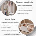 Ver imagem 6 de Conjunto Quarto Infantil Cama Montessoriana Baby com Colchão + Guarda-Roupa Paris 4 Portas - Branco