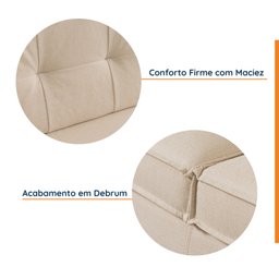 Sofá 2 Lugares 182cm em Linho Tiê CabeCasa MadeiraMadeira - 3