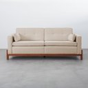 Ver imagem 5 de Sofá 2 Lugares Linho Bege Tiê 182cm CabeCasa MadeiraOriginals