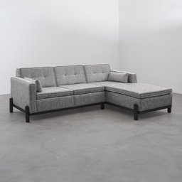 Sofá Tiê 3 Lugares com Chaise Lado Esquerdo 223cm em Linho CabeCasa MadeiraMadeira - 5
