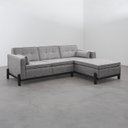 Ver imagem 5 de Sofá 3 Lugares com Chaise Lado Esquerdo 212cm em Linho Tiê CabeCasa MadeiraOriginals