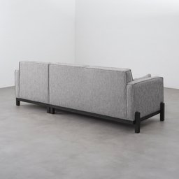 Sofá 3 Lugares com Chaise Lado Esquerdo 212cm em Linho Tiê CabeCasa MadeiraMadeira - 8