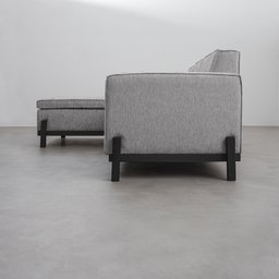 Sofá 3 Lugares com Chaise Lado Esquerdo 212cm em Linho Tiê CabeCasa MadeiraMadeira - 7