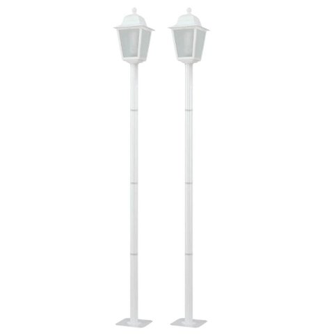 Kit 2 Luminárias Jardim Praça Poste 1,9m Clássico 1 Lâmpada Soberana Dital Estacionamento