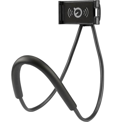 Suporte Celular de Pescoço Articulado Flexível Cama Sofa Pescoço Preto