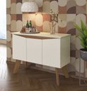 Ver imagem 1 de Buffet para Sala de Estar 3 Portas Oásis Artey Cinamomo/Off White